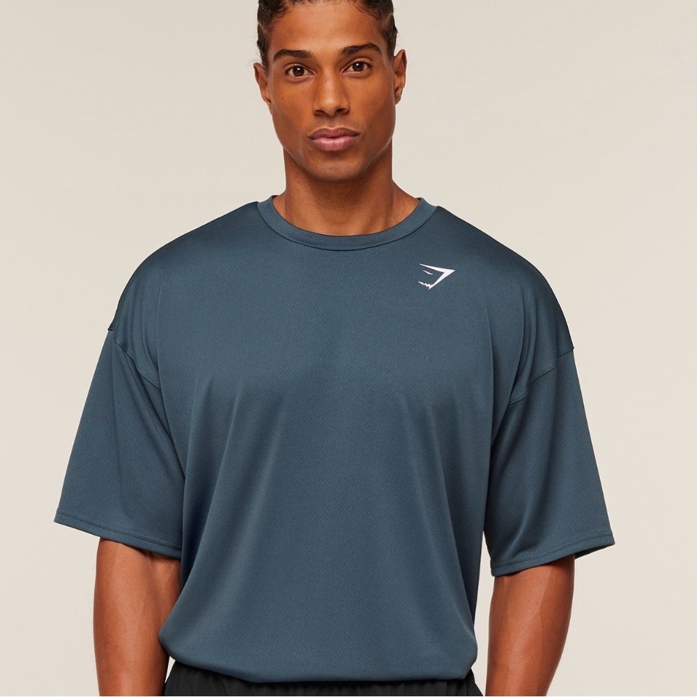 Gymshark Men’s Short Sleeve Crew Tee in Slate Blue-Grey
